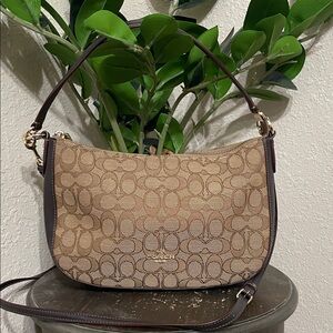 Coach Brown Signature Shoulder Bag